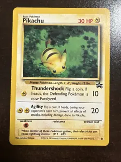 Pikachu 27 Pokemon TCG Black Star Promo DMG - Image 1