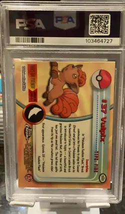 Vulpix Topps Chrome Pokemon TV Animation Edition PSA 7 Near MINT 2000 - Image 2