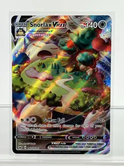 Pokemon Snorlax VMAX 142/202 Sword & Shield Ultra Rare Full Art Holo - Image 1
