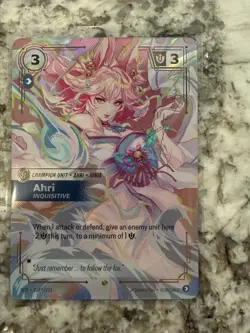 Ahri Inquisitive Champion Unit Holo Card League of Legends 227*/221 English 2025 - Image 1