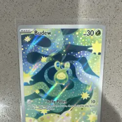 Pokemon Budew Full Art Holo Basic Plant Type Card 221/217 ASC Pokemon TCG - Image 4