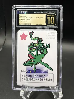 2025 Pokemon Japanese Taruka Playing Cards Effect Card Rayquaza CGC 10 PRISTINE - Image 1
