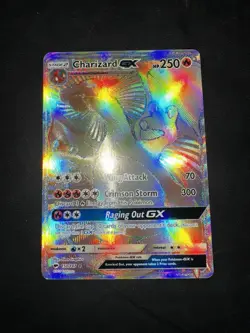 Pokemon Charizard GX Rainbow Secret Rare Card 150/147 Burning Shadows Series - Image 1