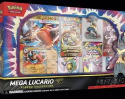 Pokemon TCG Mega Lucario Figure Collection Mini Figure Jumbo Card New Sealed - Image 1