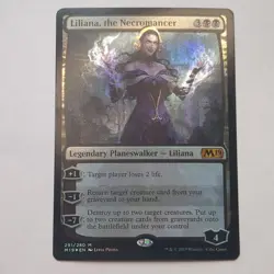 Magic: The Gathering Liliana, the Necromancer Foil Mythic Core Set 2019 291/280… - Image 1