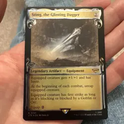 Sting, the Glinting Dagger 0701 Showcase Scrolls Foil Lord Of The Rings UNPLAYED - Image 1
