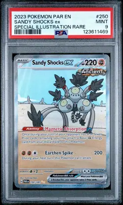 2023 Pokemon Paradox Rift Sandy Shocks #250 Special Illustration Rare PSA 9 Mint - Image 1