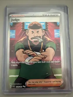 Pokemon TCG Scarlet & Violet Paldean Fates Judge 228/091 Ultra Rare Full Art NM - Image 1