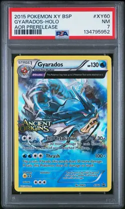 2015 POKEMON XY BLACK STAR PROMOS ANCIENT ORIGINS PR GYARADOS-HOLO PSA 7 NM - Image 1