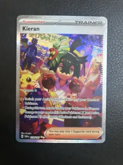 Pokemon TCG Kieran Scarlet & Violet Twilight Masquerade Holo Card 218/167 - Image 1