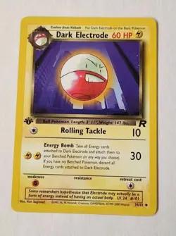 Dark Electrode 34/82 1st Edition Team Rocket 2000 Pokemon WotC - Image 1