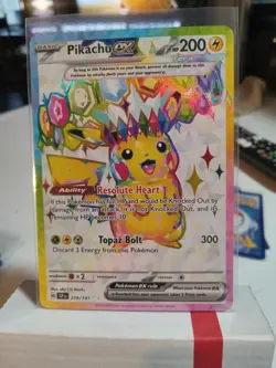 POKEMON SURGING SPARKS PIKACHU EX 219 /191 ULTRA RARE - Image 1