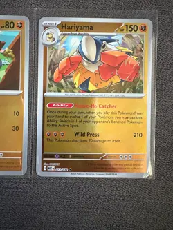 Makuhita 072/132 & Hariyama 073/132 Reverse Holo Mega Evolution Pokemon Bundle - Image 3