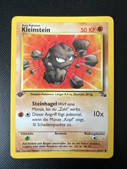 47/62 - Pokemon Karte - Kleinstein - Fossil Set 2000 - Deutsch - 1. Edition - Image 1