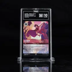 Disney Lorcana Aladdin Heroic Outlaw Enchanted Graded Tag 10 Gem Mint #211 - Image 1