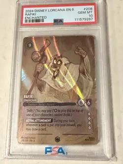 Disney Lorcana Azurite Sea Rafiki Ethereal Guide 208 Enchanted PSA 10 - Image 3