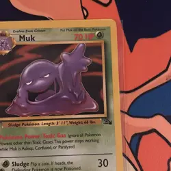 Pokemon TCG Muk Fossil Card 28/62 Regular 1st Edition Rare - Image 3