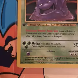 Pokemon TCG Muk Fossil Card 28/62 Regular 1st Edition Rare - Image 5