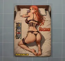 Nami One Piece Custom Metal Waifu Card Feet Fan Art - Image 1