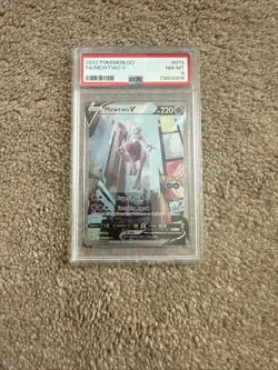 Pokemon Go Mewtwo VSTAR Holo Card 031/078 PSA 8 - Image 1