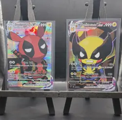 Pokemon Pikachu Deadpool & Pikachu Wolverine Cosplay ART Cards Set (Non-Tcg) - Image 3