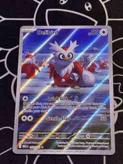 Delibird - Illustration Rare ME01: Mega Evolution 152/132 NM Holo TCG Card Mint - Image 1
