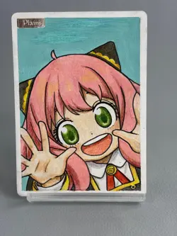 Hand Painted Altered MTG Card,plains,Anime Girl,waifu [Excellent] FromJapan #9 - Image 1