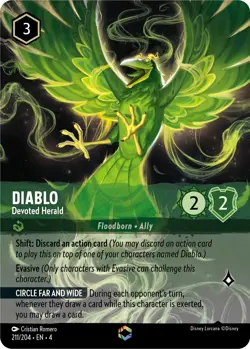 Diablo - Devoted Herald (Enchanted) (211/204) [Ursula's Return] Near Mint Holof - Image 1