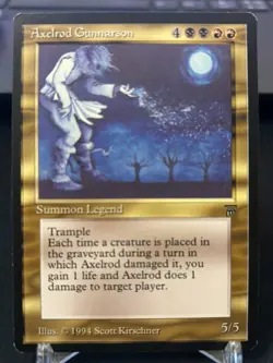 Magic the gathering MTG Legends Axelrod Gunnarson Never Played vintage - Image 1