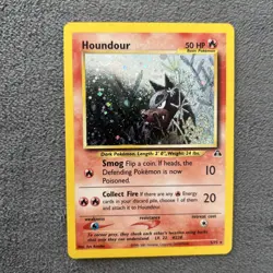 Houndour Neo Discovery SWIRL Pokemon Card 5/75 NM/LP 🔥 - Image 1