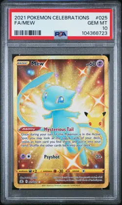 2021 Pokemon Celebrations #025 Full Art/Mew PSA 10 - Image 1