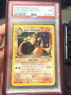 2000 POKEMON ROCKET 1ST EDITION #4 DARK CHARIZARD-HOLO PSA 9 - Image 3