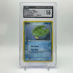 Lotad #63 Stamped Reverse Holo CGC 10 Gem Mint Pokemon TCG - Image 1