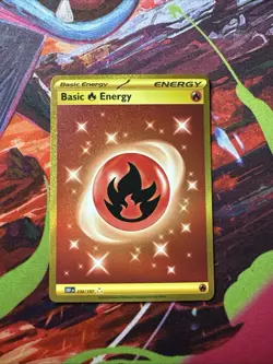 Basic Fire Energy 230/197 SR Pokemon TCG Obsidian Flames Secret Rare Holo NM - Image 1