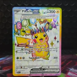 Pokemon Pikachu EX 219/191 Surging Sparks Ultra Rare Full Art Holo 200 HP - Image 1