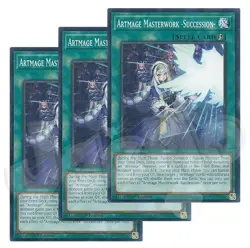 Yugioh - Artmage Masterwork -Succession- x 3 - 1st Edition NM - Plus Free Holo - Image 1