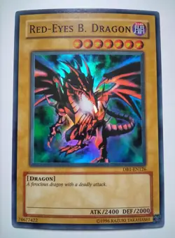 Red Eyes Black Dragon DB1-EN126 Super Rare Yugioh NM - Image 1