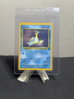 Pokemon Card - Lapras 10/62 Fossil Set WOTC Holo Rare Vintage MP - Image 1