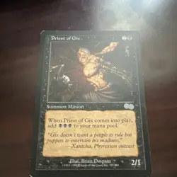 Magic: The Gathering Priest of Gix Creature 1998 Black Regular Brian Despain - Image 1