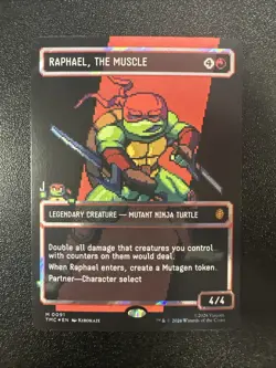 Raphael, the Muscle 0091 Borderless Surge Foil Teenage Mutant Ninja Turtle NM JL - Image 1