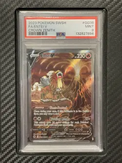 2023 PSA 9 FA Entei V #GG36 Full Art Galarian Gallery Pokemon TCG Crown Zenith - Image 1
