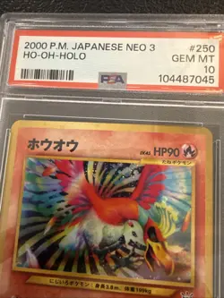 2000 Pokemon Holo Japanese Neo 3 Ho-Oh PSA 10 JPN - Image 4