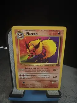 1999 Pokemon TCG Flareon Base Set 19/64 Jungle Rare Non-Holo - Image 1