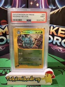 2003 Pokemon Skyridge Nidorina Reverse Holo #83 PSA 9 Mint - Image 1
