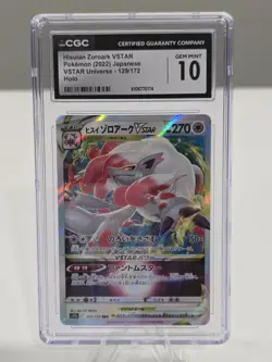 CGC 10 Gem Mint Hisuian Zoroark VSTAR 129/172 VSTAR Universe Pokemon - Image 1