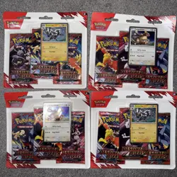 4x Pokemon Destined Rivals 3-Pack Blister Rare Mint Sealed TCG SP 🔥🔥 - Image 1