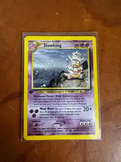 Pokemon TCG Slowking 14/111 Neo Genesis 1st Edition Holo 2000 Vintage LP - Image 1