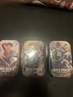 One Piece Card Game Mini-Tin Pack Set Vol.2 New Factory Sealed set of 3 (TS-02) - Image 1