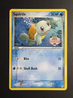 2007 City Championships Squirtle 63/100 Crystal Guardians Pokemon Card - Image 1