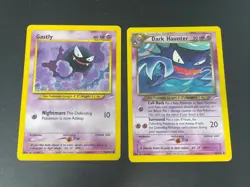 Ghastly 65/105 & Dark Haunter 36/105 Pokemon Cards - Image 1